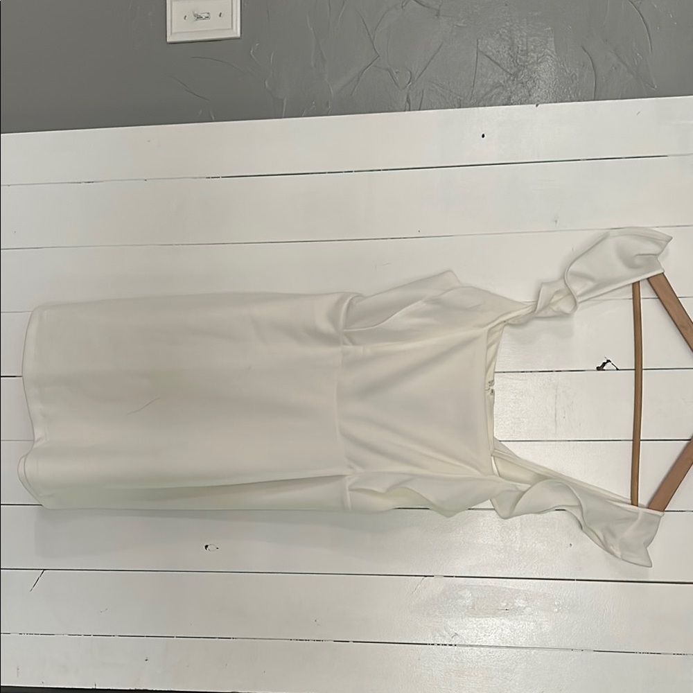 White Ruffle Dress - Picture 2 of 2